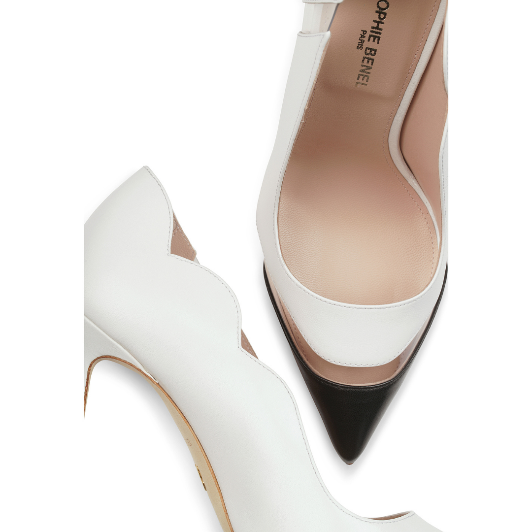 SOPHIA - BICOLOR SMOOTH LEATHER & PVC PUMP