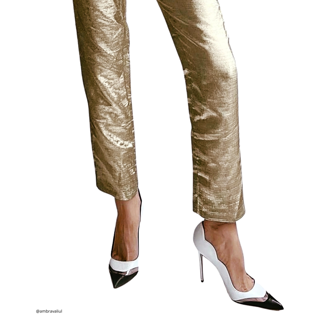 SOPHIA - BICOLOR SMOOTH LEATHER & PVC PUMP