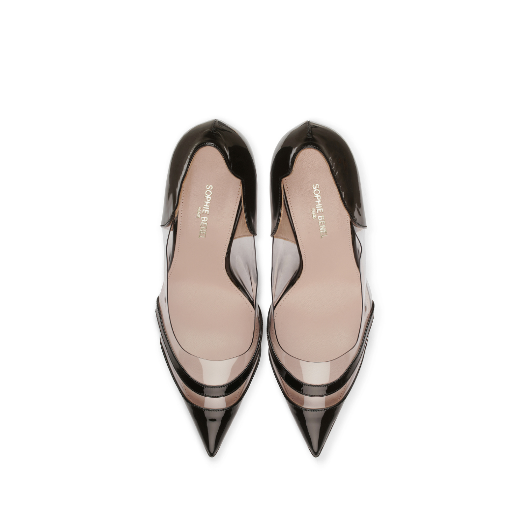 NIHA - GLASS PUMP IN PATENT LEATHER & PVC