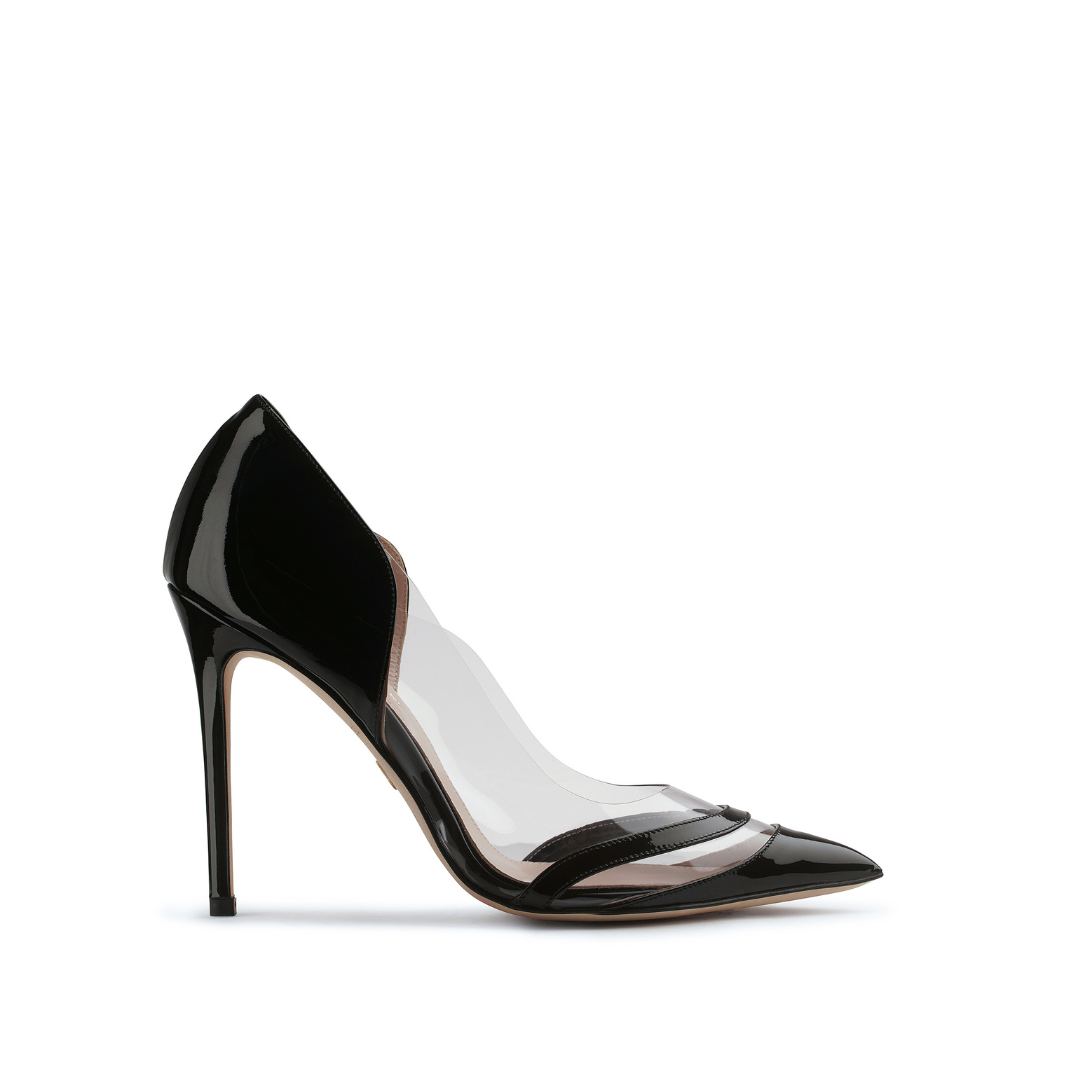NIHA - GLASS PUMP IN PATENT LEATHER & PVC